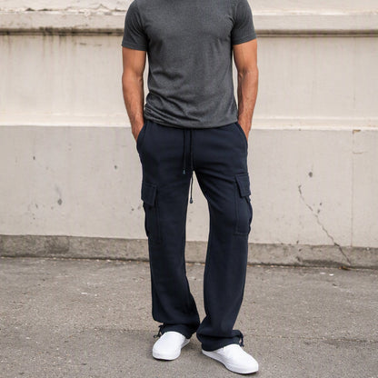 Men's Casual Drawstring Cargo Pants