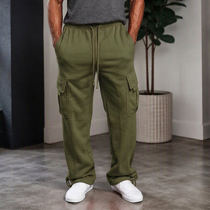 Men's Casual Drawstring Cargo Pants