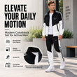 Men's Colorblock Zip-Up Jacket & Drawstring Pants Set