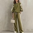 Women's Crewneck Sweatshirt & Wide-Leg Pants Set