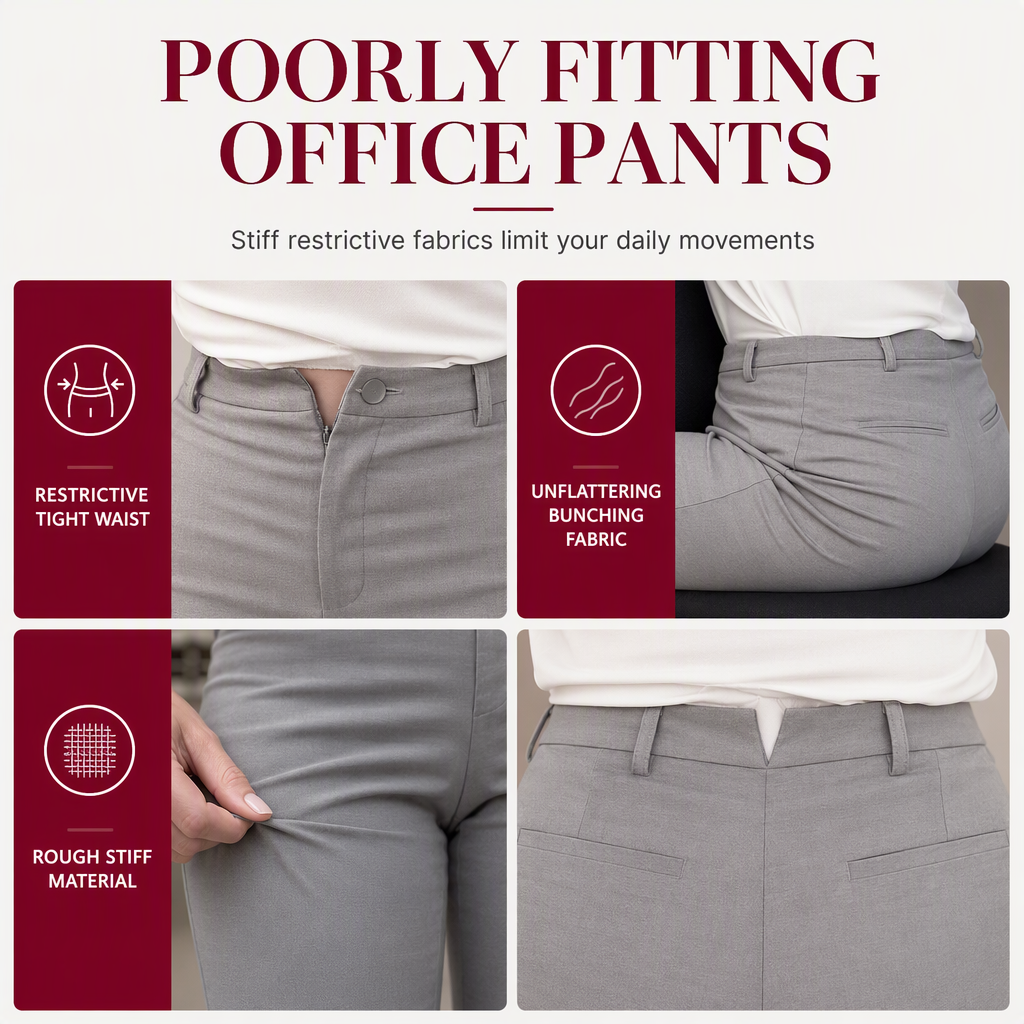 👖 High-Waisted Flowing Wide-Leg Suit Pants – Crease-Resistant Drape | S to 2XL
