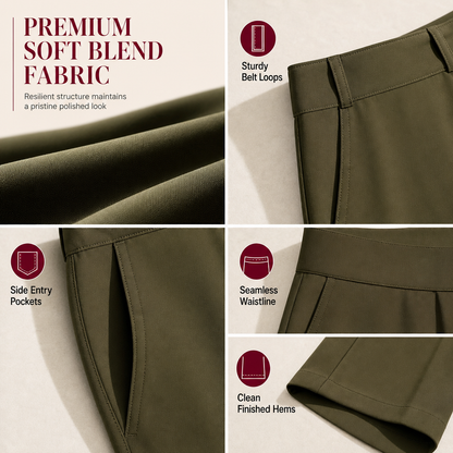 👖 High-Waisted Flowing Wide-Leg Suit Pants – Crease-Resistant Drape | S to 2XL