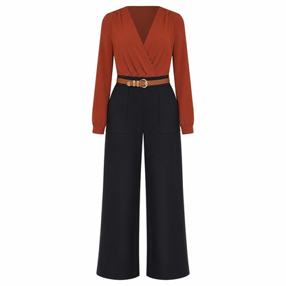 👖 High-Waisted Flowing Wide-Leg Suit Pants – Crease-Resistant Drape | S to 2XL