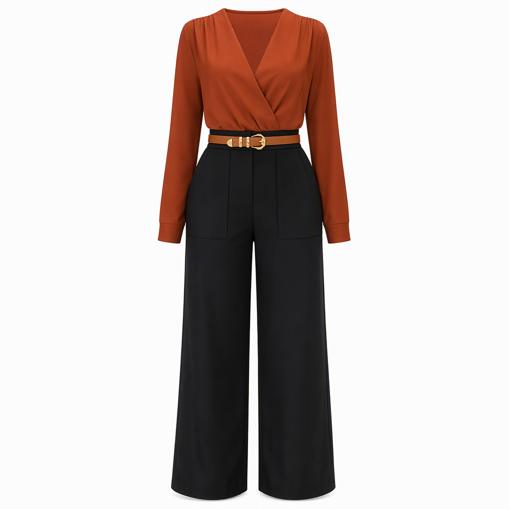 👖 High-Waisted Flowing Wide-Leg Suit Pants – Crease-Resistant Drape | S to 2XL
