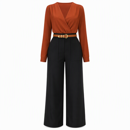 👖 High-Waisted Flowing Wide-Leg Suit Pants – Crease-Resistant Drape | S to 2XL