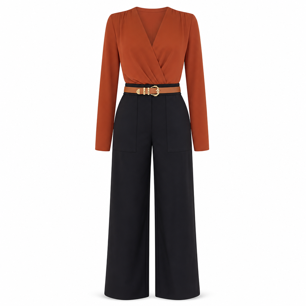 👖 High-Waisted Flowing Wide-Leg Suit Pants – Crease-Resistant Drape | S to 2XL