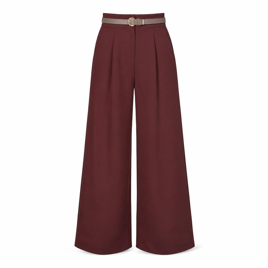 👖 High-Waisted Flowing Wide-Leg Suit Pants – Crease-Resistant Drape | S to 2XL
