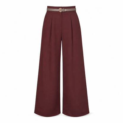 👖 High-Waisted Flowing Wide-Leg Suit Pants – Crease-Resistant Drape | S to 2XL