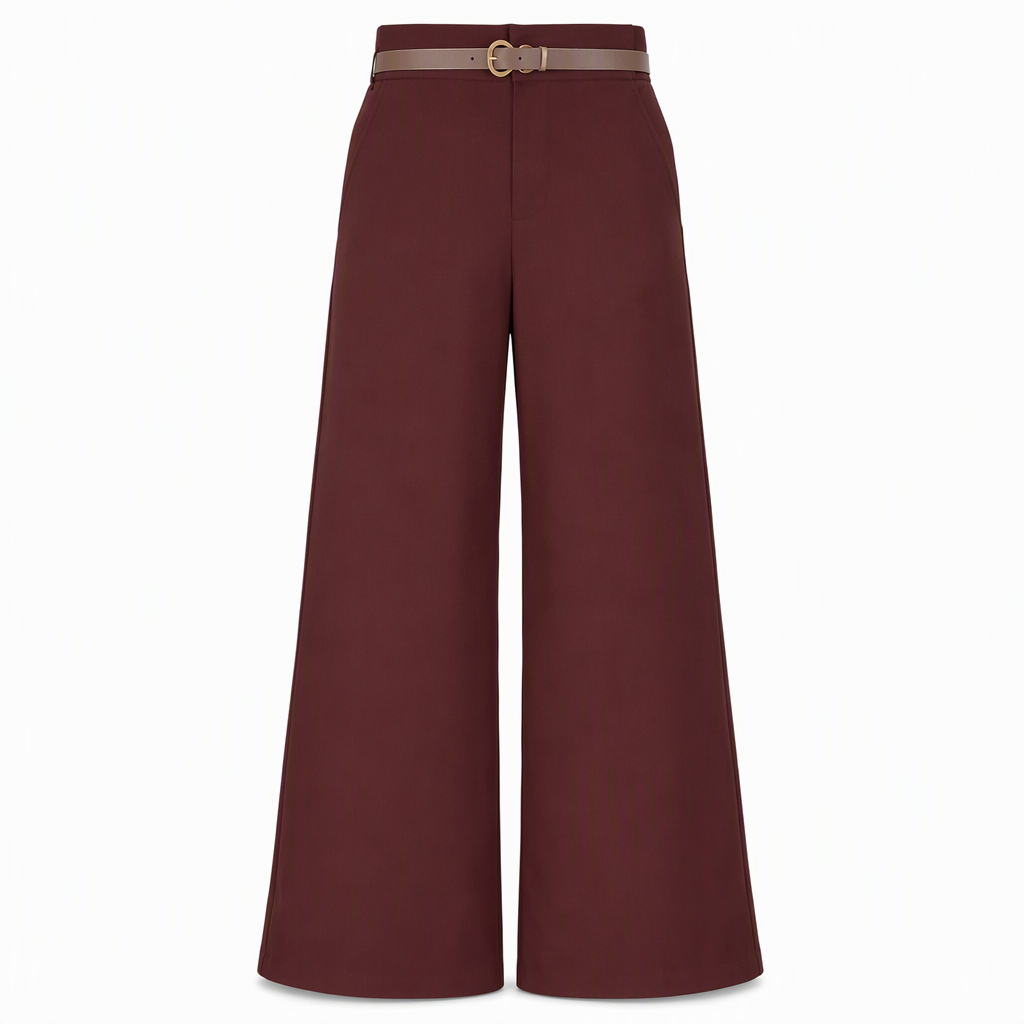 👖 High-Waisted Flowing Wide-Leg Suit Pants – Crease-Resistant Drape | S to 2XL