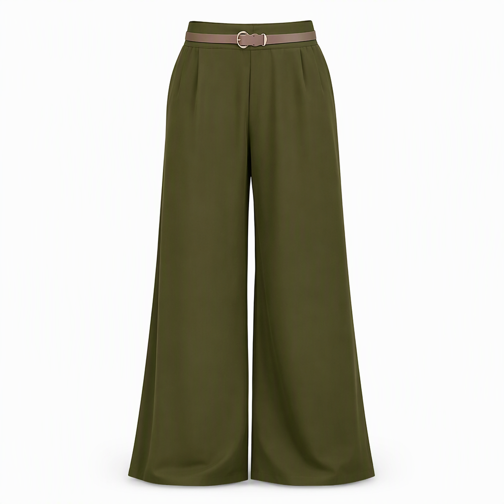 👖 High-Waisted Flowing Wide-Leg Suit Pants – Crease-Resistant Drape | S to 2XL