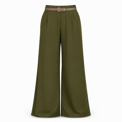 👖 High-Waisted Flowing Wide-Leg Suit Pants – Crease-Resistant Drape | S to 2XL