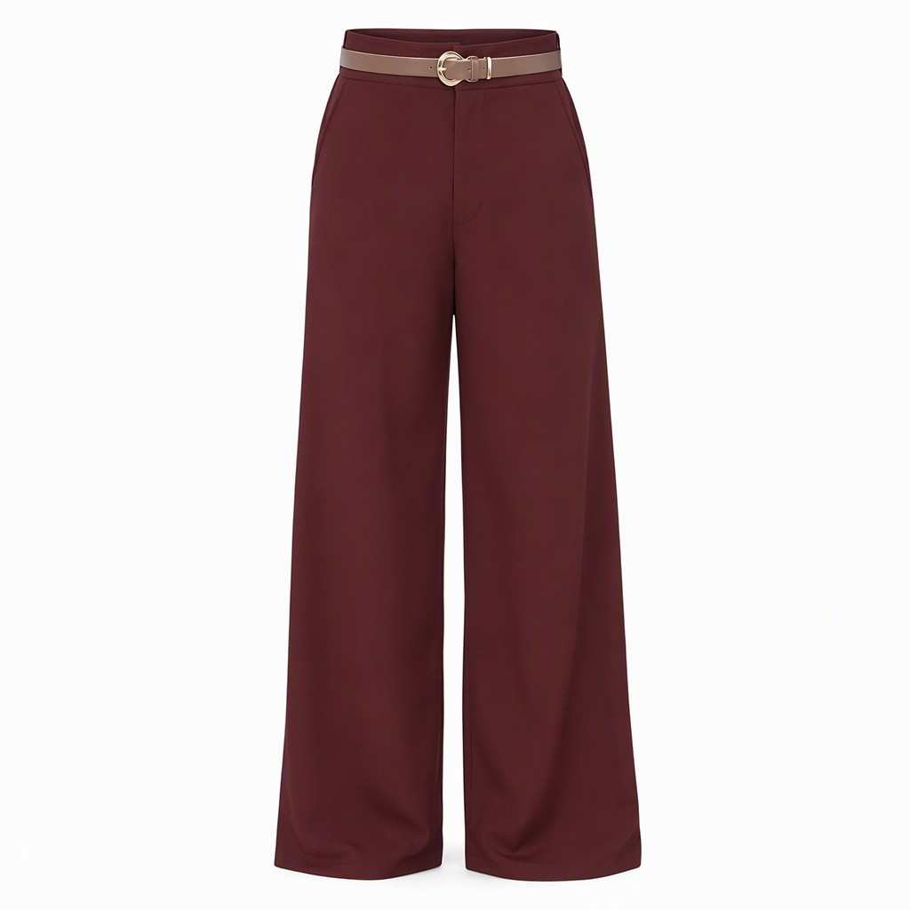 👖 High-Waisted Flowing Wide-Leg Suit Pants – Crease-Resistant Drape | S to 2XL