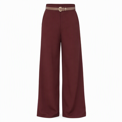 👖 High-Waisted Flowing Wide-Leg Suit Pants – Crease-Resistant Drape | S to 2XL