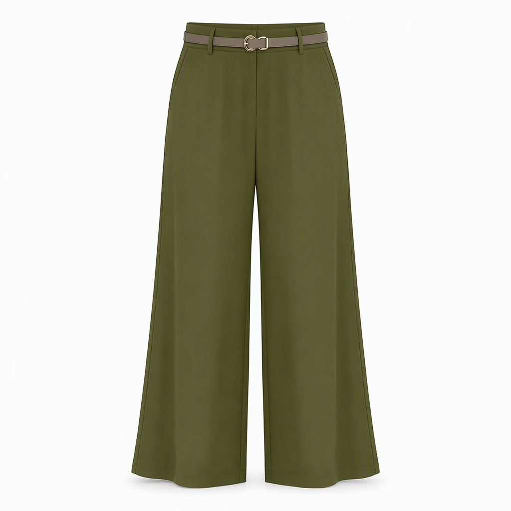 👖 High-Waisted Flowing Wide-Leg Suit Pants – Crease-Resistant Drape | S to 2XL