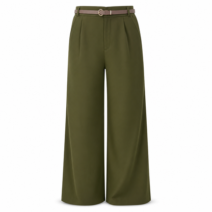 👖 High-Waisted Flowing Wide-Leg Suit Pants – Crease-Resistant Drape | S to 2XL