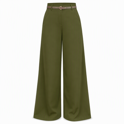 👖 High-Waisted Flowing Wide-Leg Suit Pants – Crease-Resistant Drape | S to 2XL