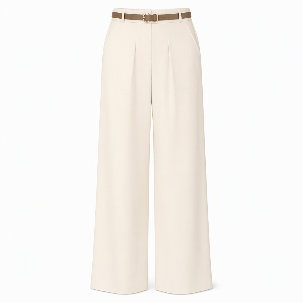 👖 High-Waisted Flowing Wide-Leg Suit Pants – Crease-Resistant Drape | S to 2XL