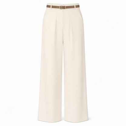 👖 High-Waisted Flowing Wide-Leg Suit Pants – Crease-Resistant Drape | S to 2XL