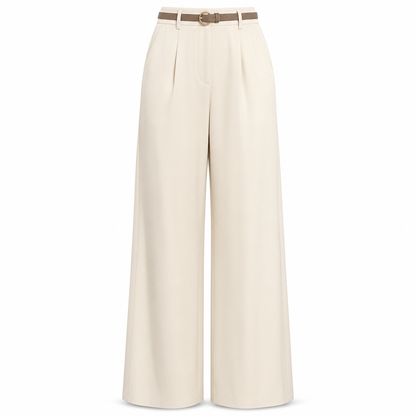 👖 High-Waisted Flowing Wide-Leg Suit Pants – Crease-Resistant Drape | S to 2XL