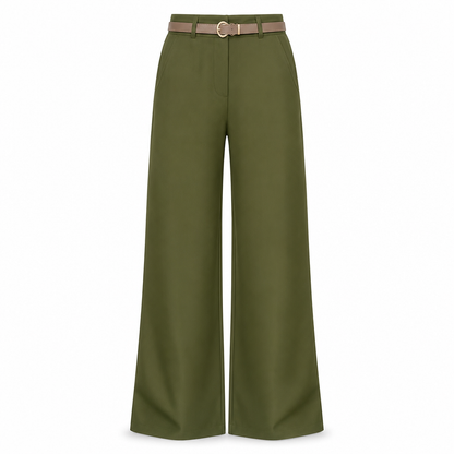 👖 High-Waisted Flowing Wide-Leg Suit Pants – Crease-Resistant Drape | S to 2XL