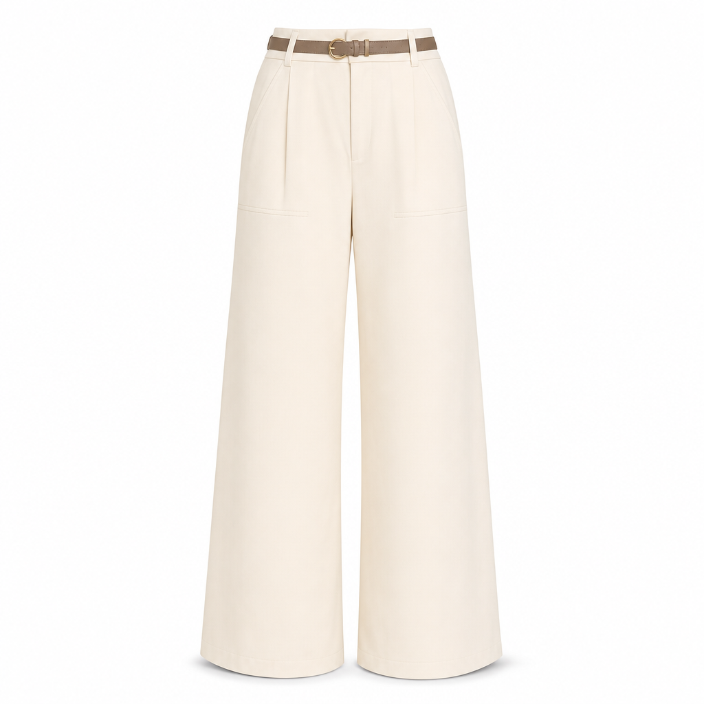 👖 High-Waisted Flowing Wide-Leg Suit Pants – Crease-Resistant Drape | S to 2XL