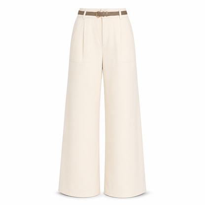 👖 High-Waisted Flowing Wide-Leg Suit Pants – Crease-Resistant Drape | S to 2XL