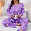 Women's Heart Print Long Sleeve Pajama Set