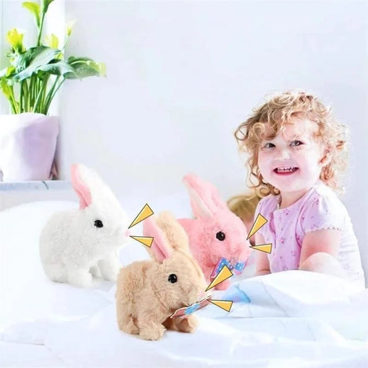 🐰Playmate dla dzieci 🎀Interaktywna zabawka zajączka wielkanocnego - skaczący i piszczący💟