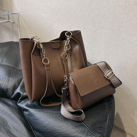 👜 Damska torba na ramię crossbody 2-częściowy zestaw💁‍♀️